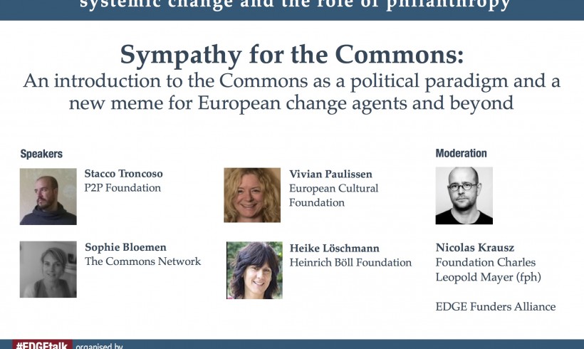 Sympathy for the Commons: il primo #EDGEtalk della serie di webinar sulla transizione giusta
