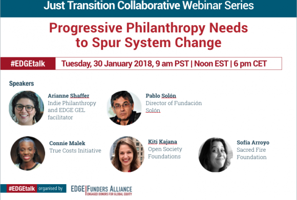 Just Transition Collaborative webinar: Progressive Philanthropy Needs to Spur System Change