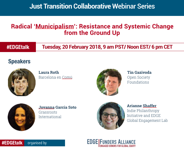 Webinar - "Municipalismo" radical: Resistencia y cambio sistémico desde la base