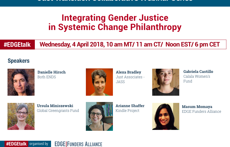 Webinar del JTC: Integración de la justicia de género en la filantropía para el cambio sistémico