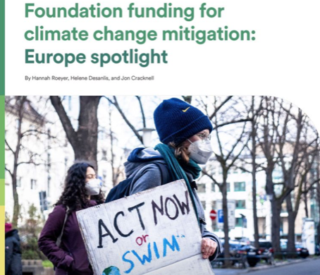 Climate change is here. Where is European philanthropy?